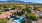 aerial view of courtyard with pool