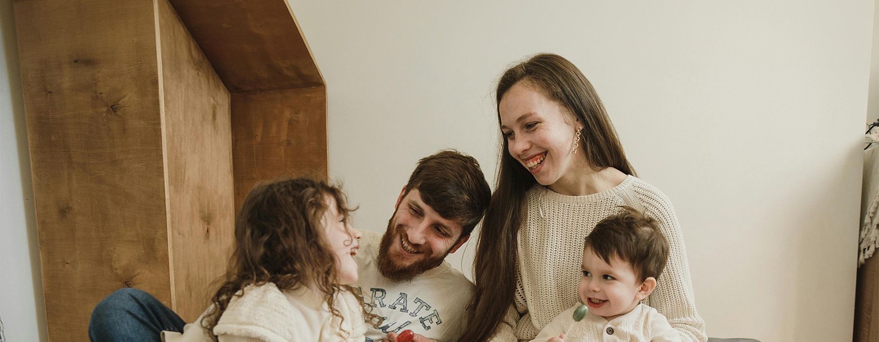 A family enjoying their home